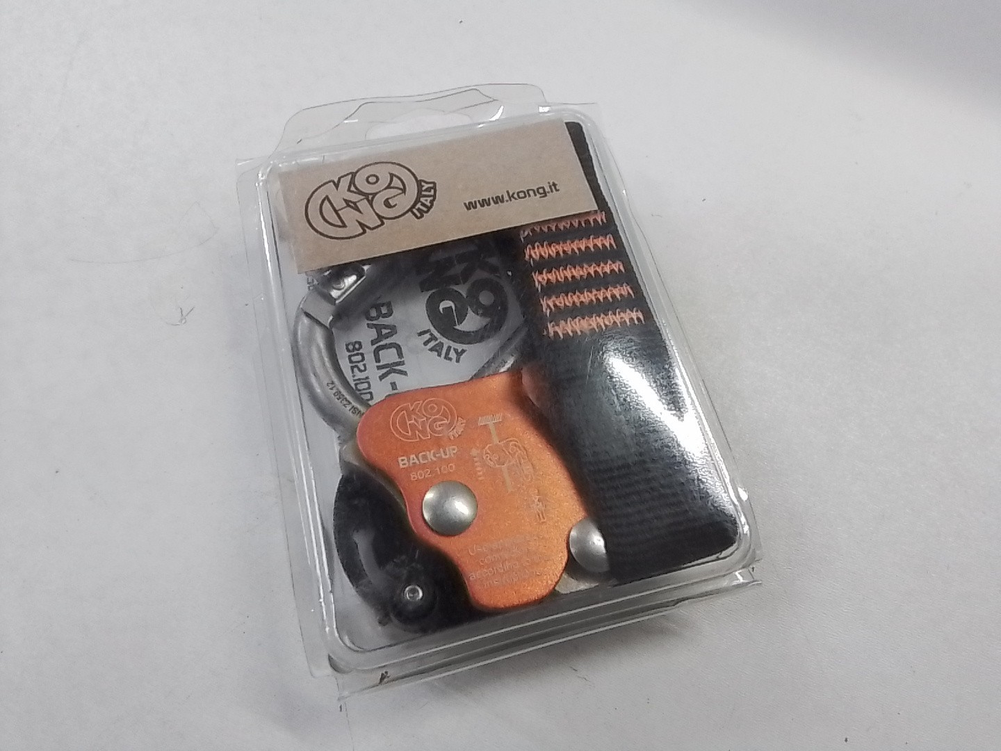 Kong Back-Up Rope Grab ANSI Fall Arrester With Lanyard & Carabiner 802INO400K