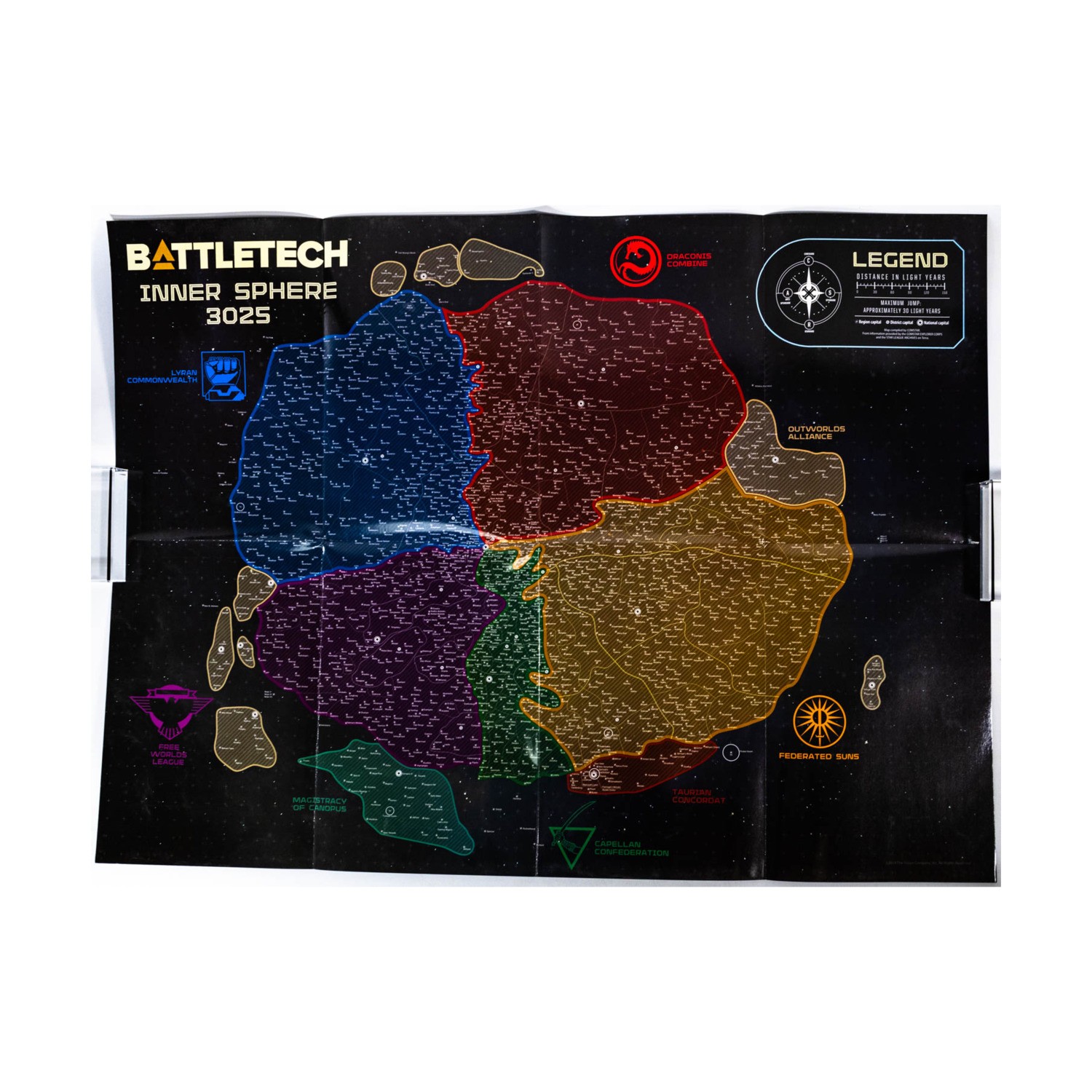 Catalyst Battletech Boxed Game  Clan Invasion - Inner Sphere Poster Map Onl EX