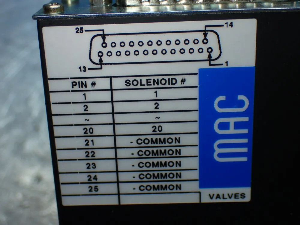 MAC VALVES PNEUMATIC VALVE ASSEMBLY 92B-000-BL4