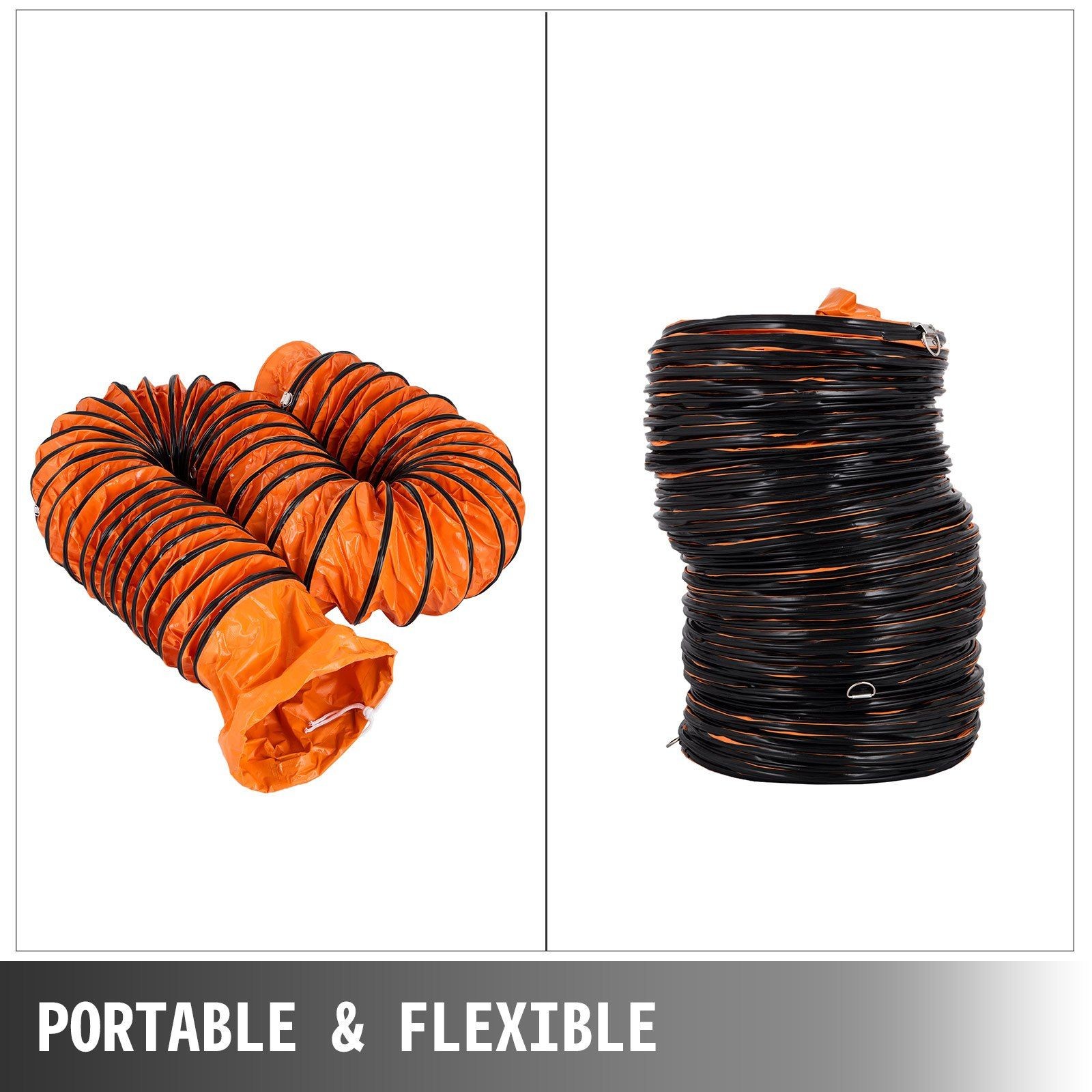 PVC Flexible Duct: 16ft × 12in, Explosion-Proof & Adjustable