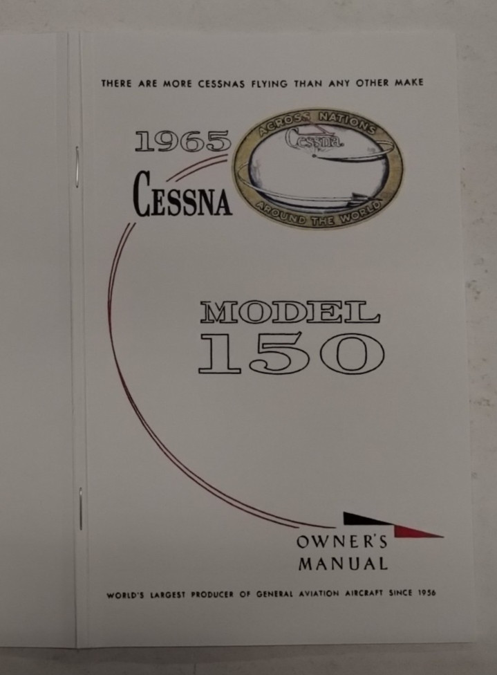Cessna 1965 Model 150E Owner's Manual-Reproduction