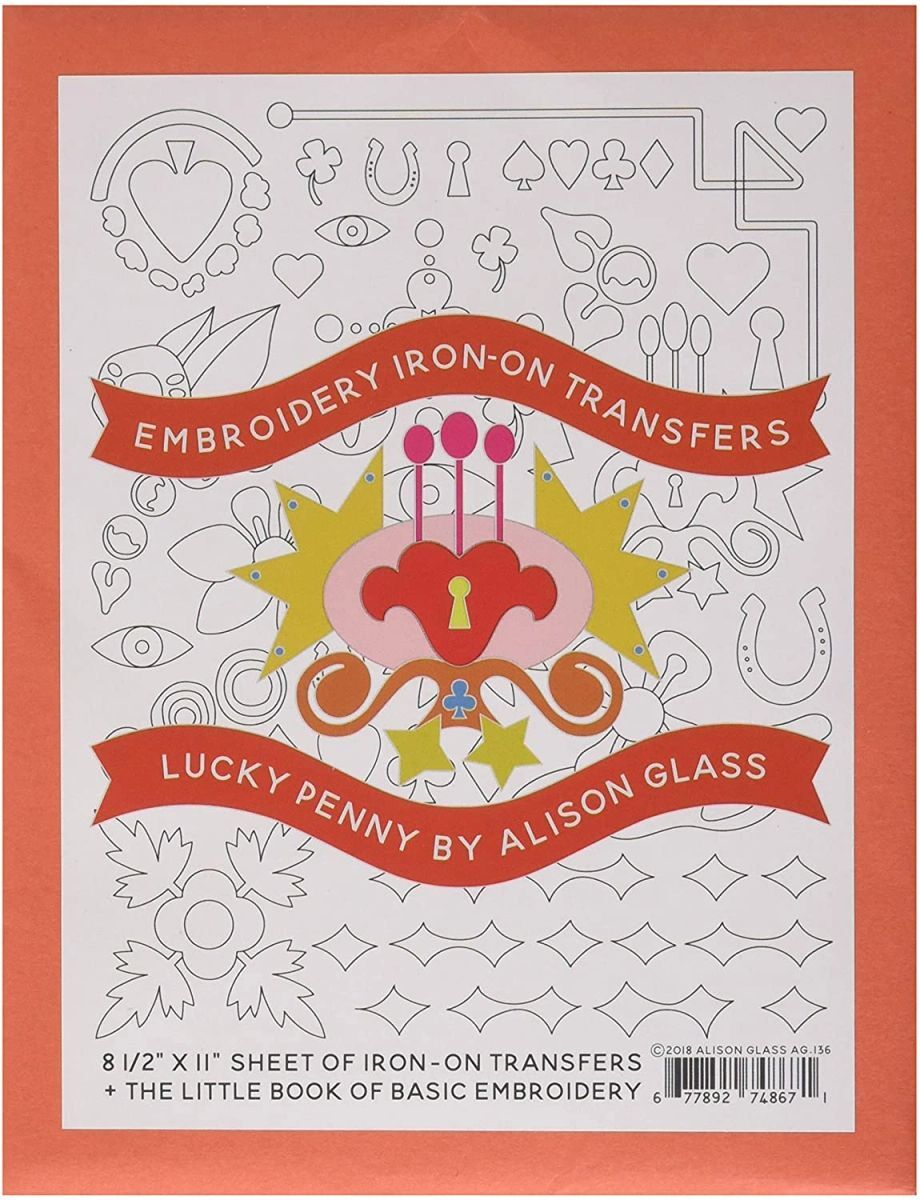 Embroidery Iron-On Transfer, Lucky Penny by Alison Glass