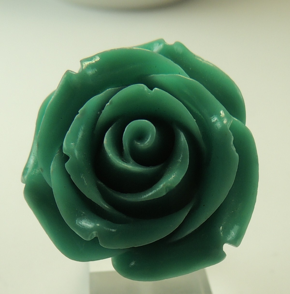 Turquoise Rose  Ring Large  Adjustable Handmade Statement