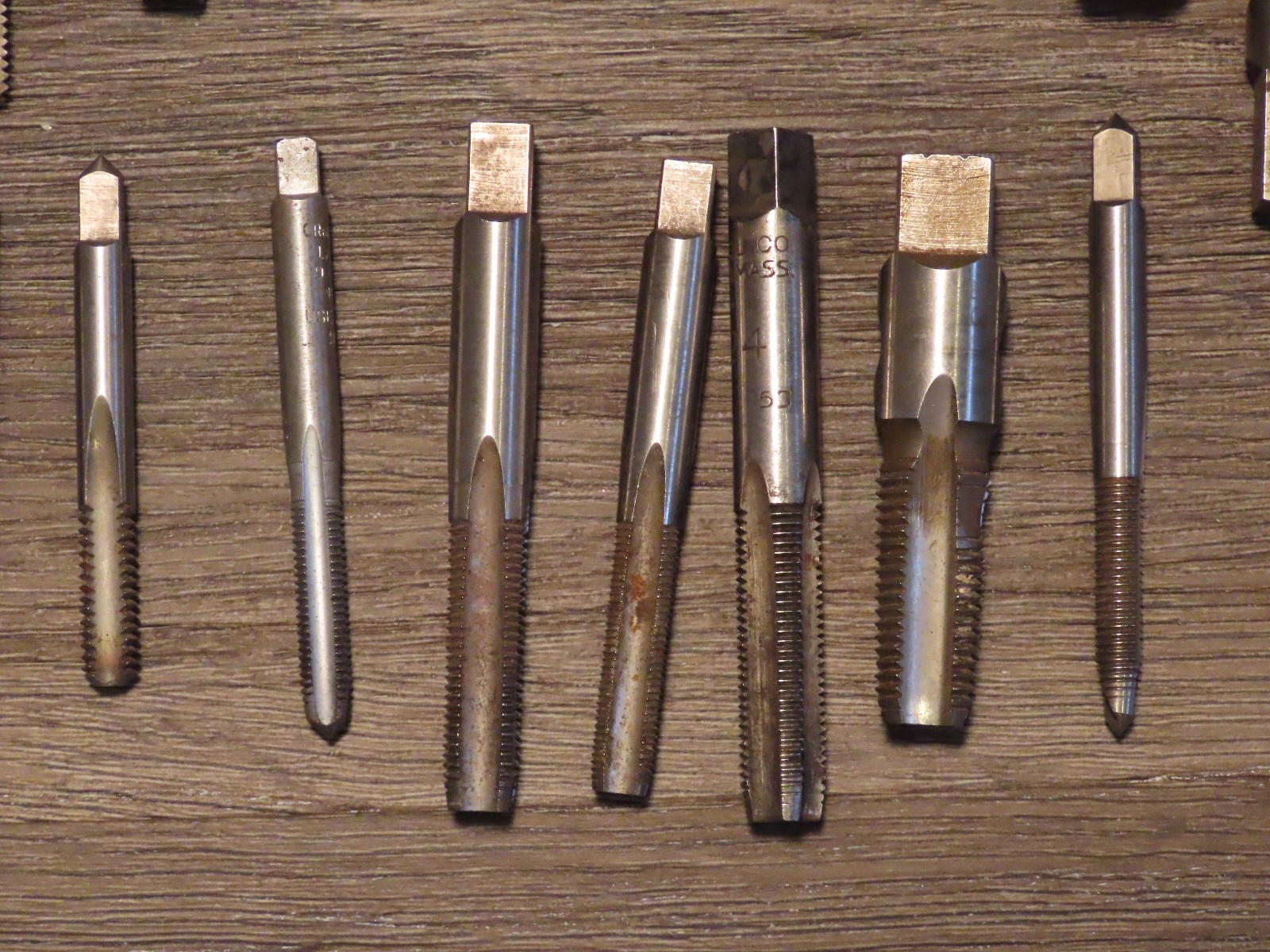 Lot Of Vintage Tap and Die Tools , Bits , Taps Dies Metalwork Tooling Wells