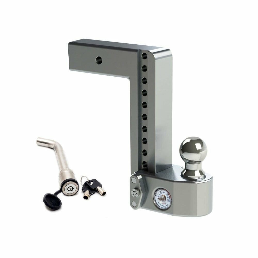 WeighSafe 2.5" Locking Hitch Pin & Ball Keyed Alike Mount 10" Drop 18.5k Rated