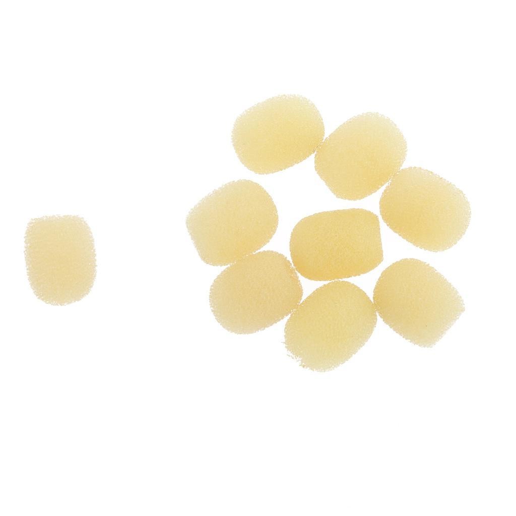 10 Yellow Headset Windshield Sponge Foam Mic