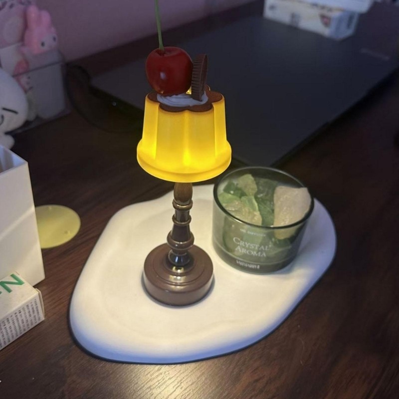 Funny Puddings Shape Night Light Bedroom Ornament Sleep Bedside Lamp Decoration