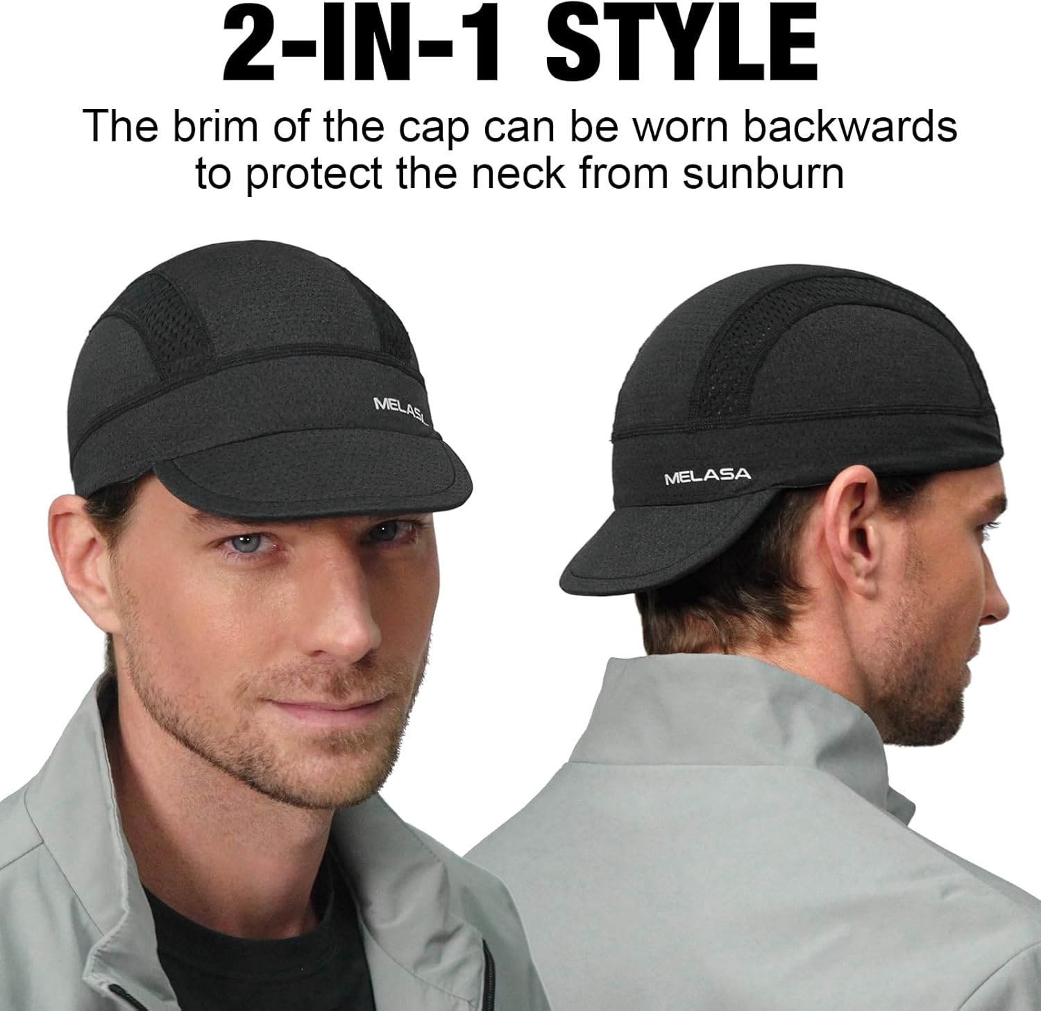 Cycling Skull Cap With Sun Visor Under Helmet Liner