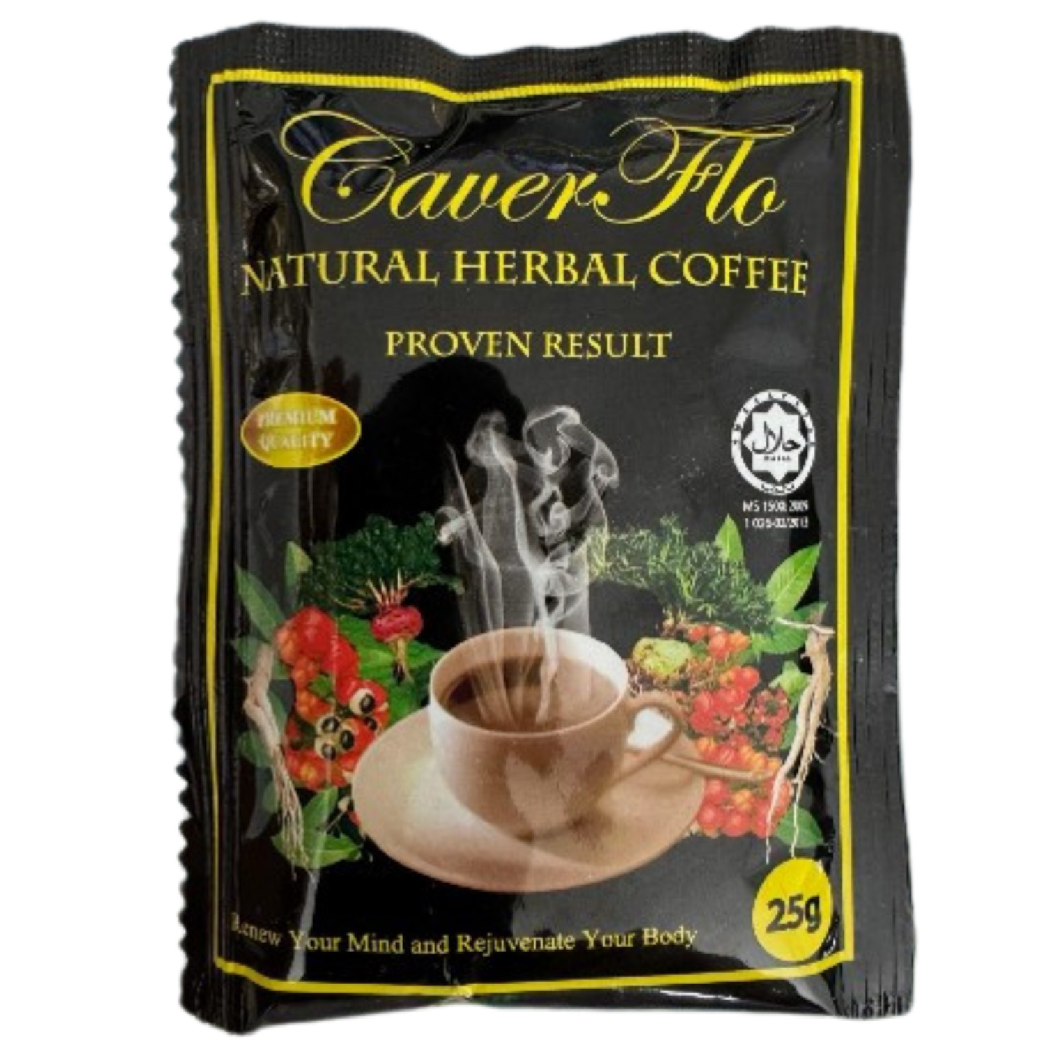 4 Boxes Organic Herbal Coffee 25g(4x10 Sachets) Natural Stamina & Energy Booster