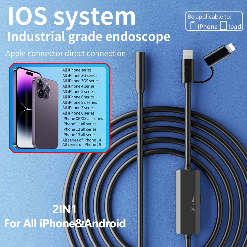 10M/5M/16.4ft Endoscope Borescope Snake Inspection Camera for Android iPhone 16