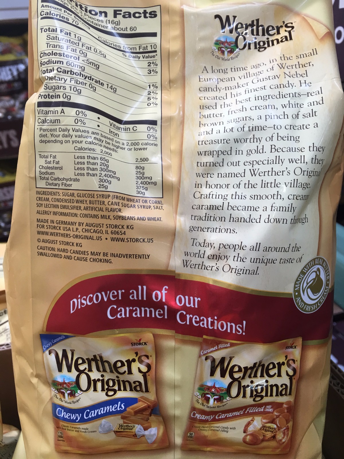 Werther's Original Caramel Hard Candy 30 oz FREE SHIPPING