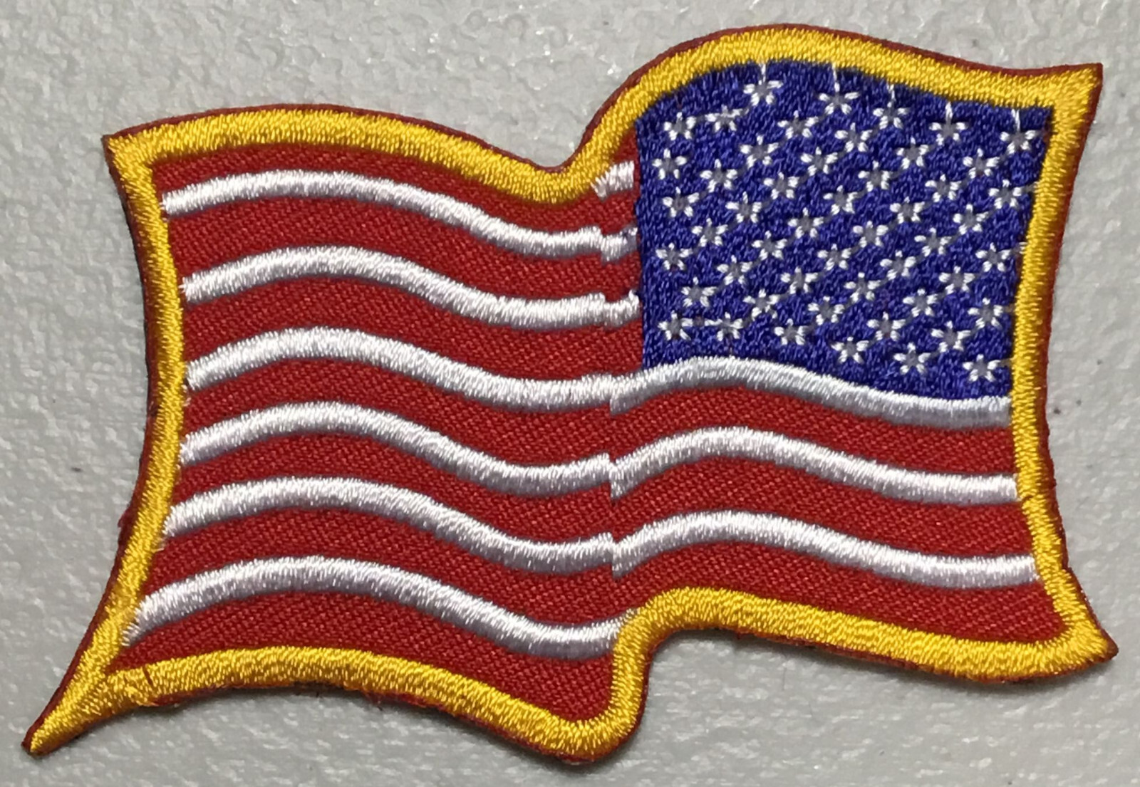 American flag waving patch