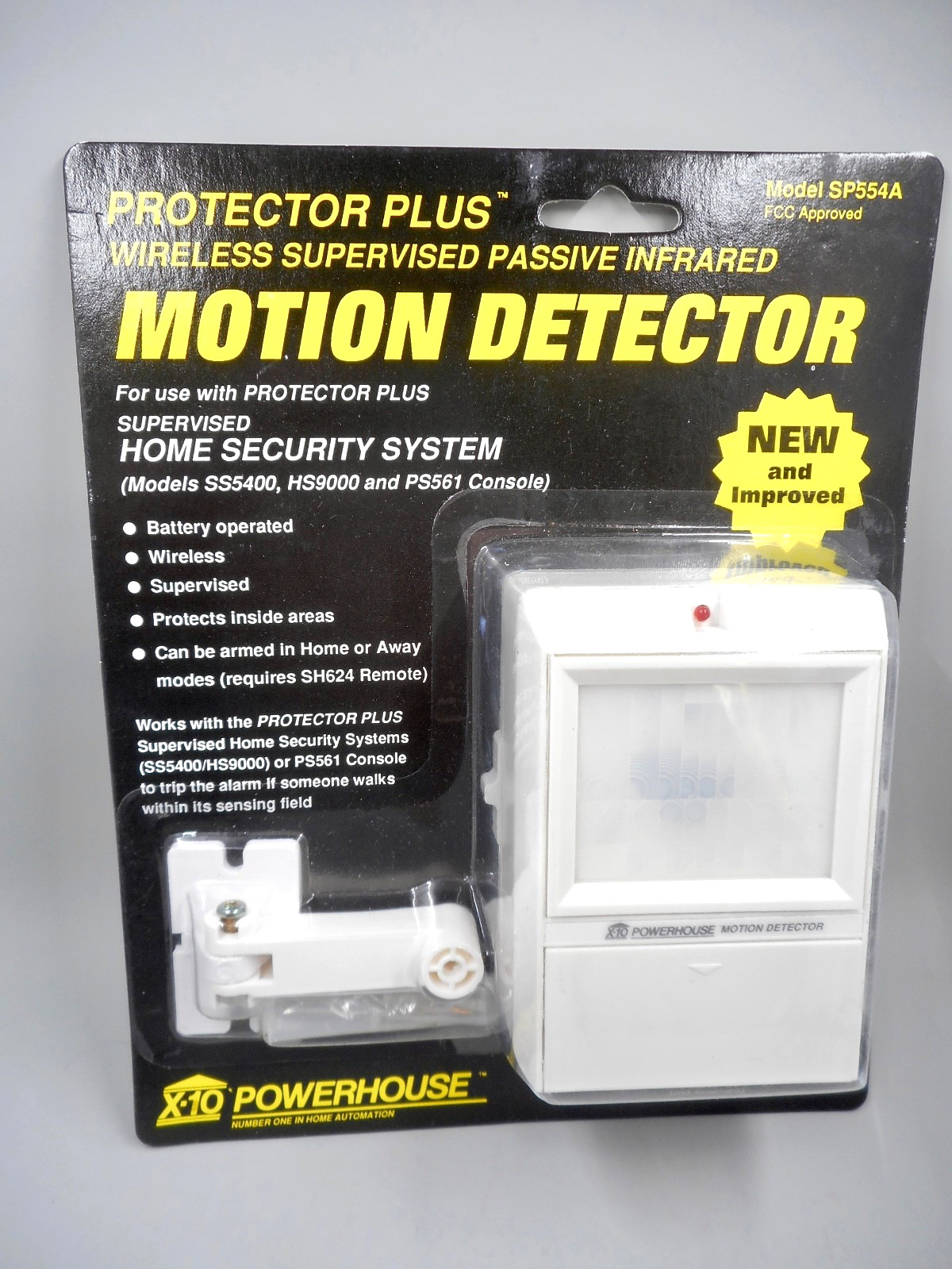 X-10 POWERHOUSE MOTION DETECTOR MODEL SP554A WIRELESS INFRARED
