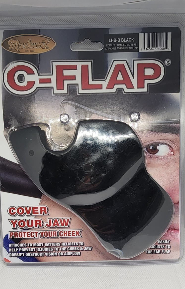 Markwort C-Flap NEW. LHB  Batters Helmet gaurd-B Black FREE SHIPPING!