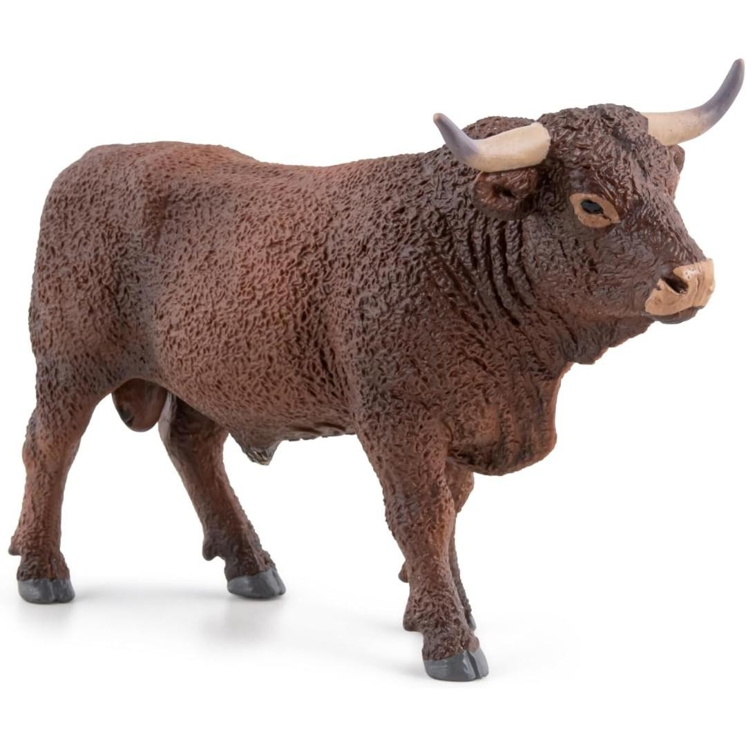 Salers Bull Figurine - Hand Painted Farm Animal Toy Figure - New Papo 51186