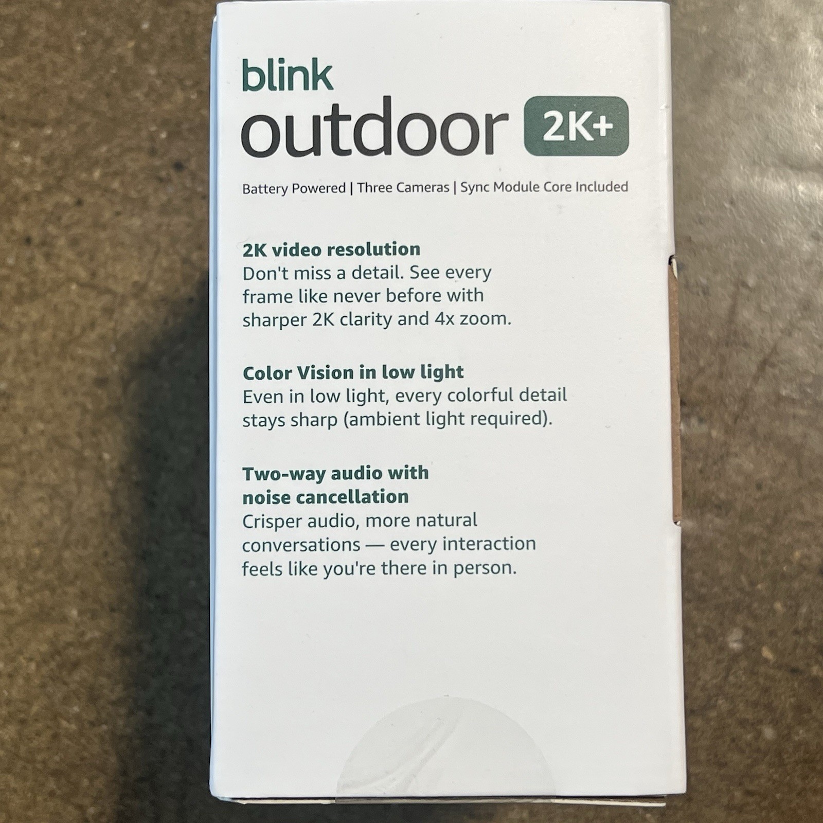Blink Outdoor 2K+ Wireless Security Camera 3 Camera System (Black) New Sealed