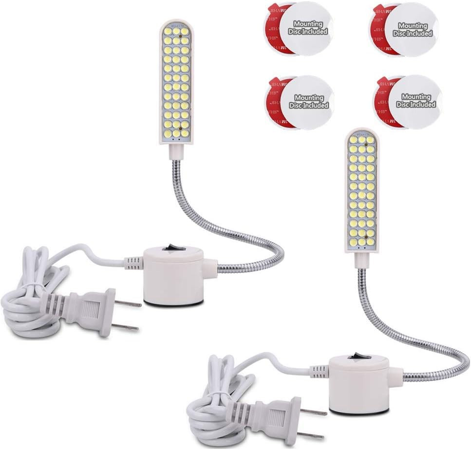 Sewing Machine Light (36LEDs) Gooseneck Work Light | with Magnetic Mounting B...