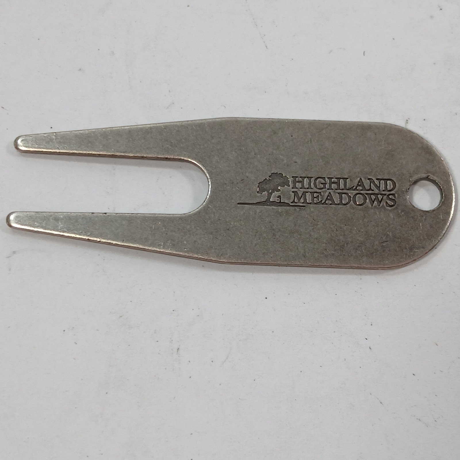 Highland Meadows Divot Tool Vintage Country Club Metal Golf