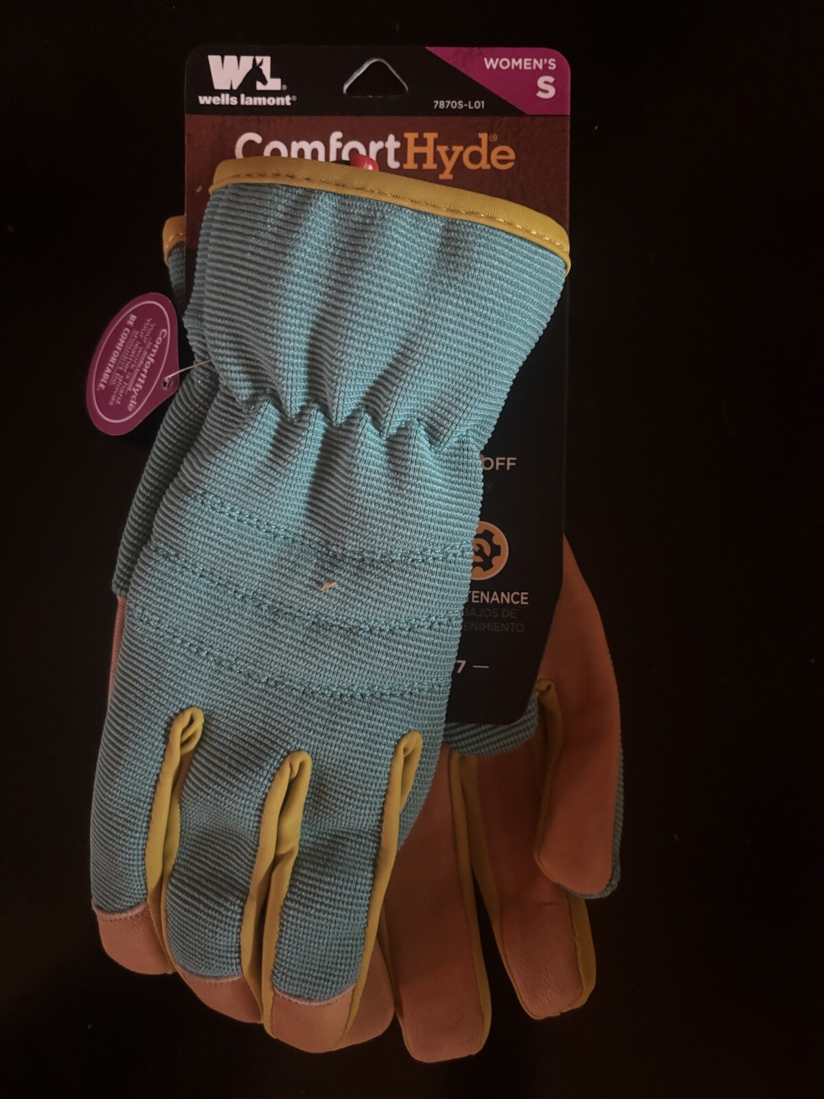 Wells-Lamont (Genuine Leather) Women Slip-On ComfortHyde Palm Safety Work Gloves