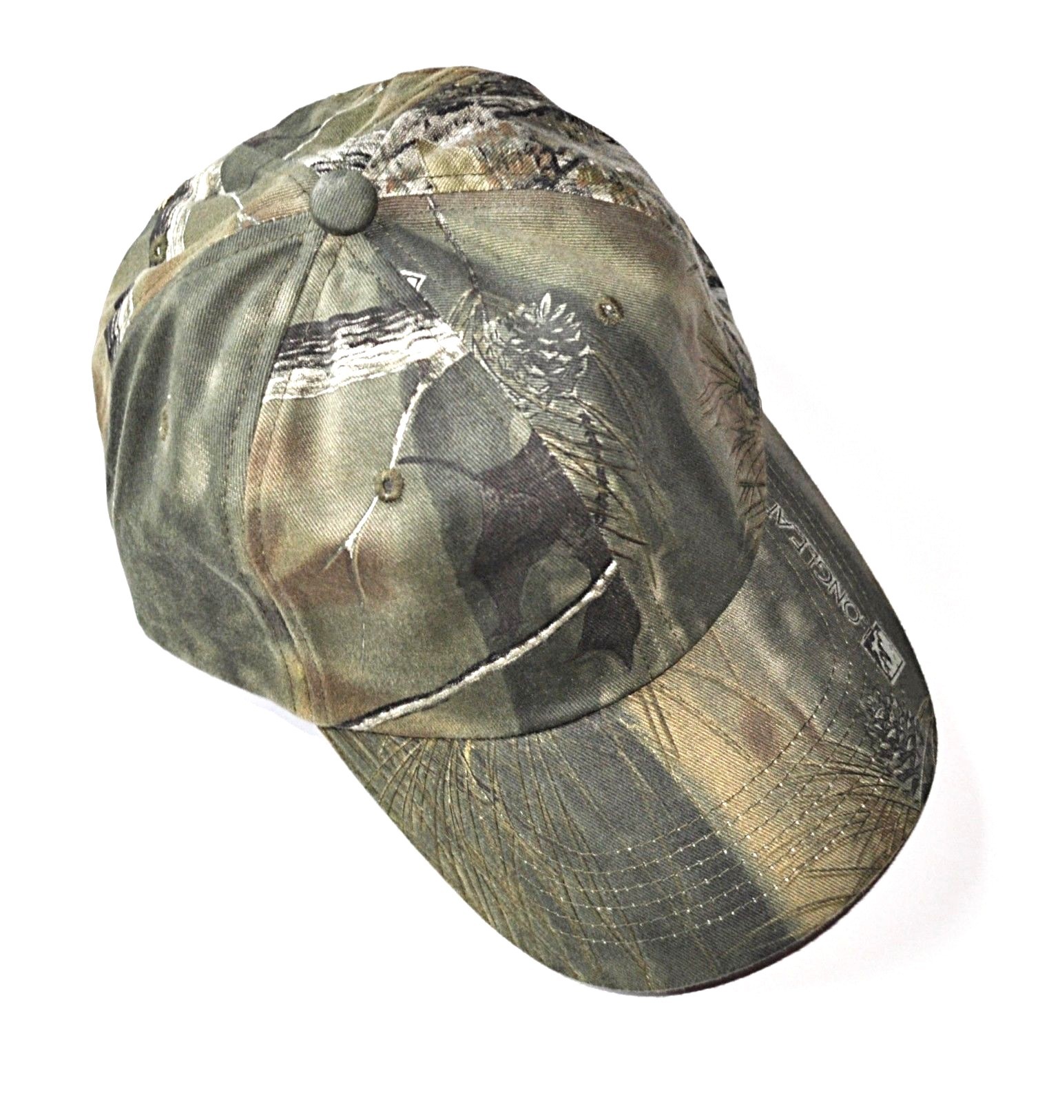 Longleaf Camouflage Hat Strap Back Green Adult Adjustable Embroidered Deer