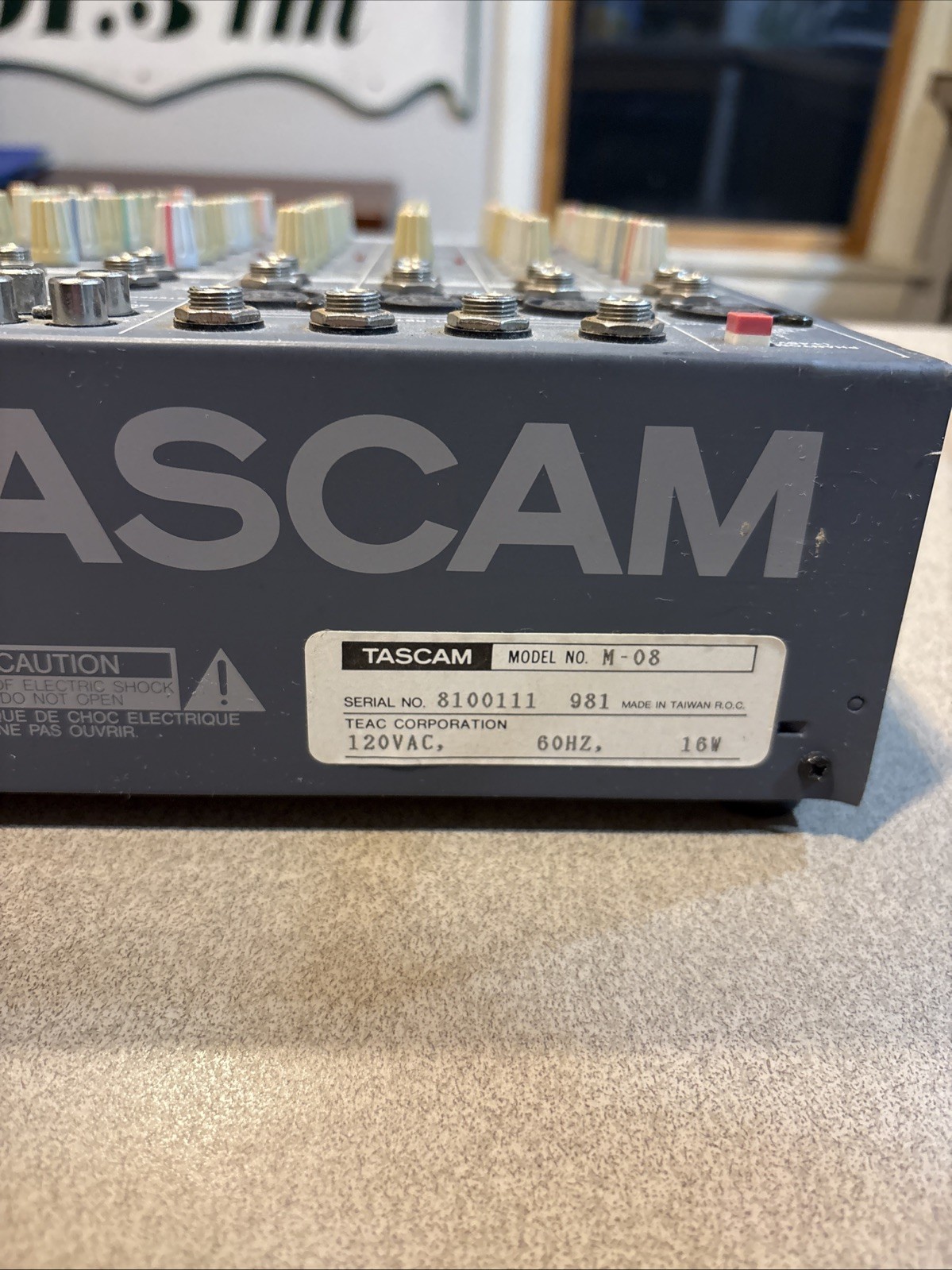 Tascam M-8 8 Channel Mixer Only Power-on tested RARE!