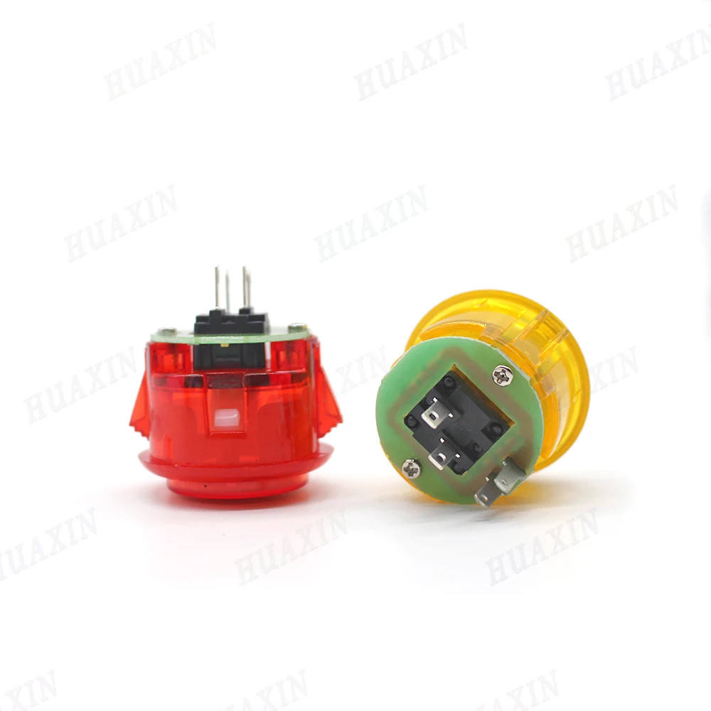 Arcade Button LED lit Push Buttons MAME Multicade 5V LED CLEAR JAMMA BUTTON 5pcs
