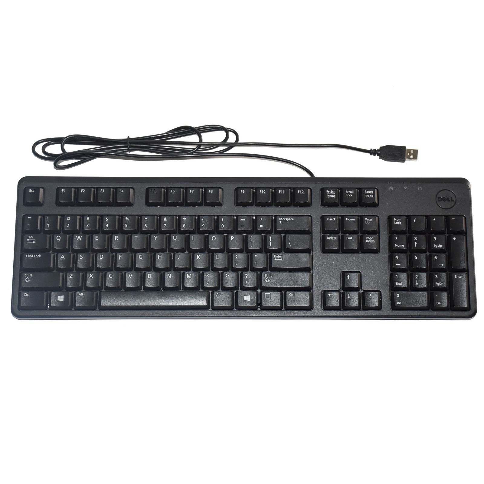 Dell KB212-B USB-A QWERTY US Wired 104-Key Quiet Ergonomic Keyboard Black C638N