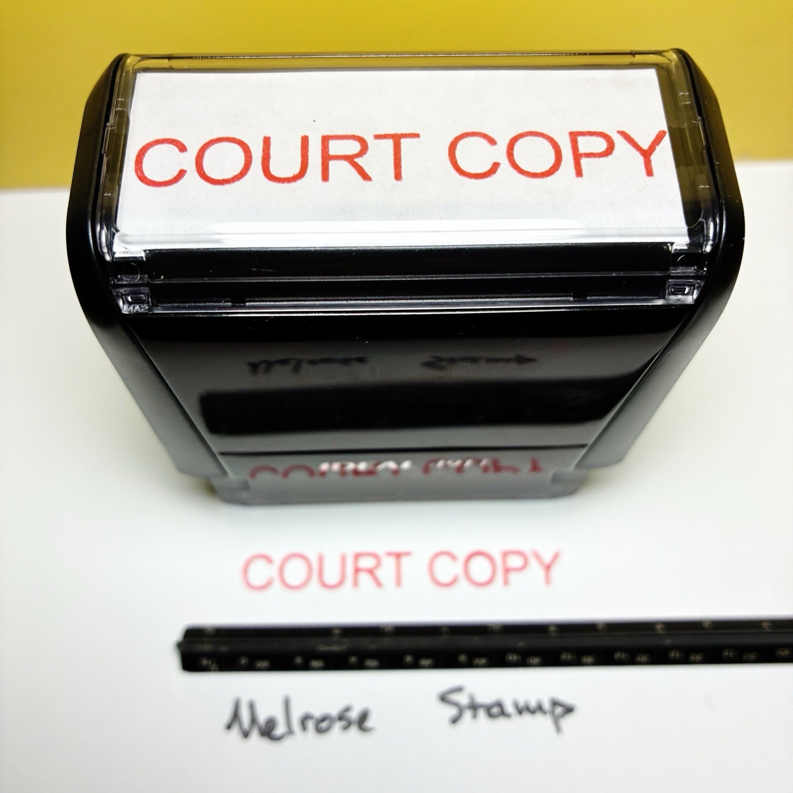 Court Copy Rubber Stamp Red Ink Self Inking Ideal 4913