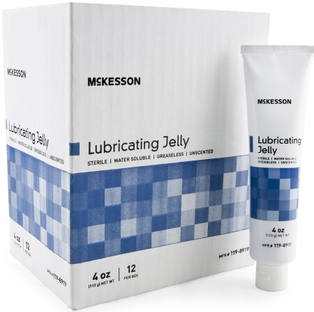 McKesson Lubricating Jelly 4 oz. Tube Sterile Unscented -72 Pack