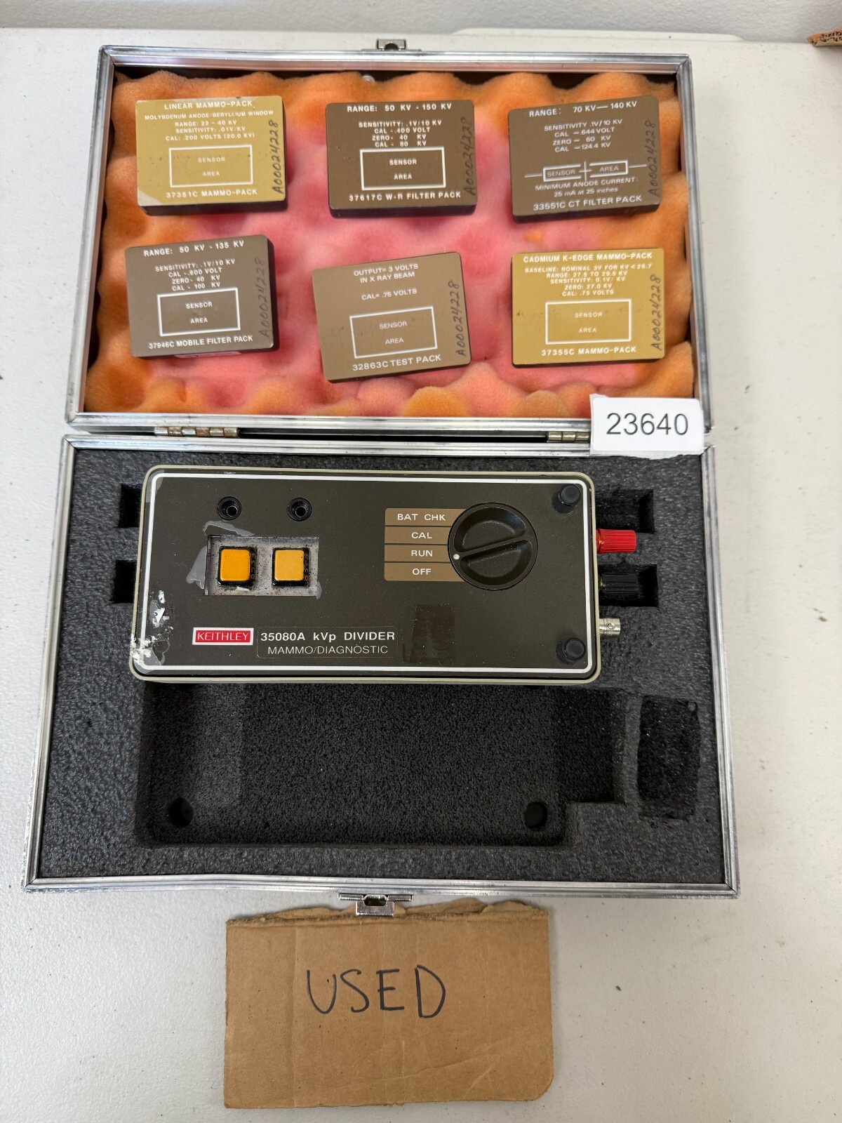 Keithley 35080A X-Ray Radiation Measurement Kit Mammo/Diagnostic