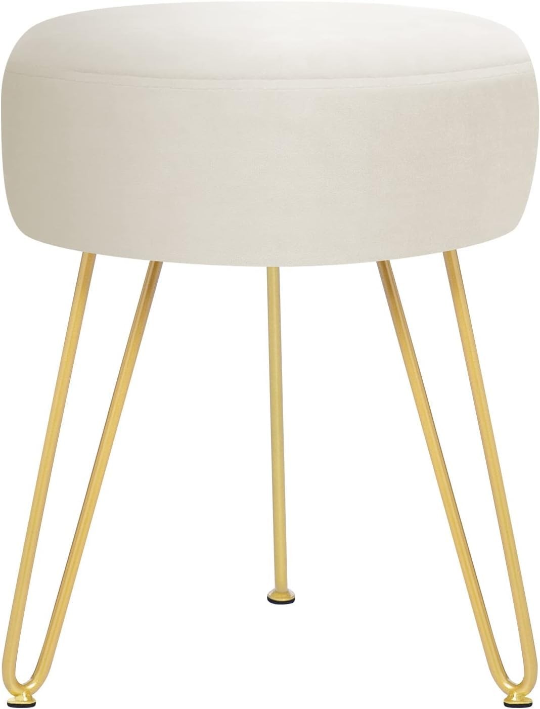 Multifunctional Vanity Stools - Velvet Round Ottoman Modern Dressing Stool -U...