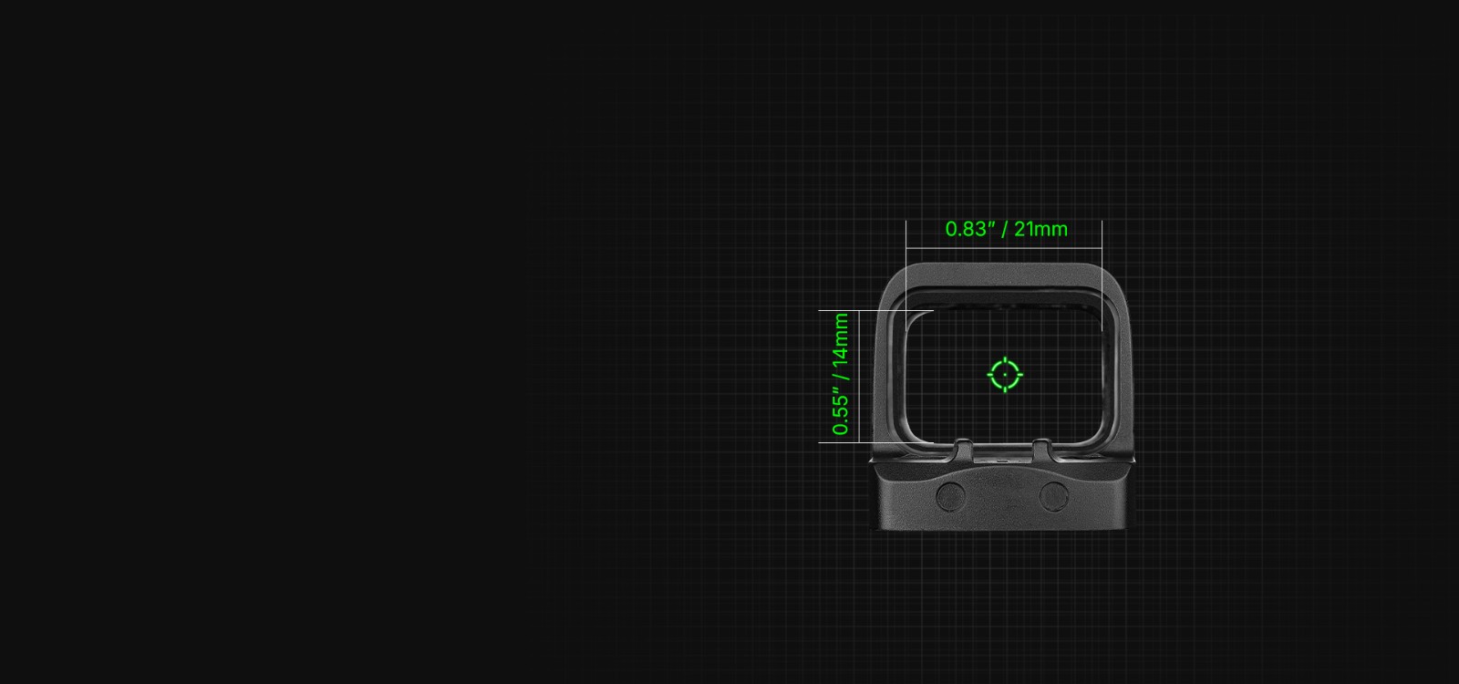 Osight SE Green 2 MOA Dot & 32 MOA Circle Enclosed Optic, RMSc Footprint