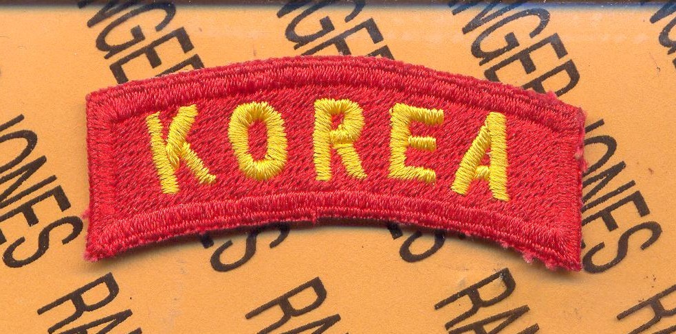 US ARMY "KOREA" Tab #4   Red and Gold