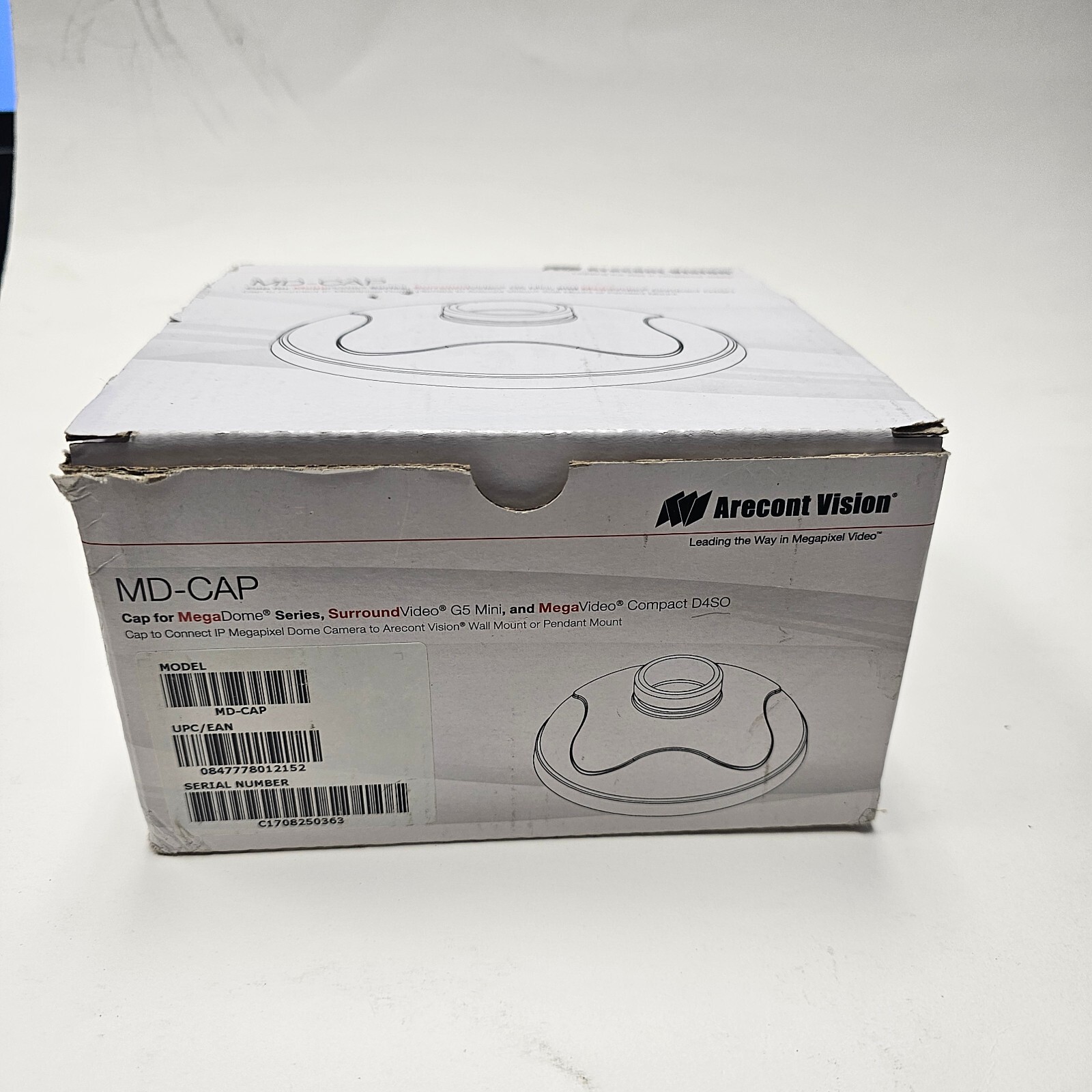 Arecont Vision MD-CAP Mounting Cap for Contera Outdoor IP Cameras NEW Open Other