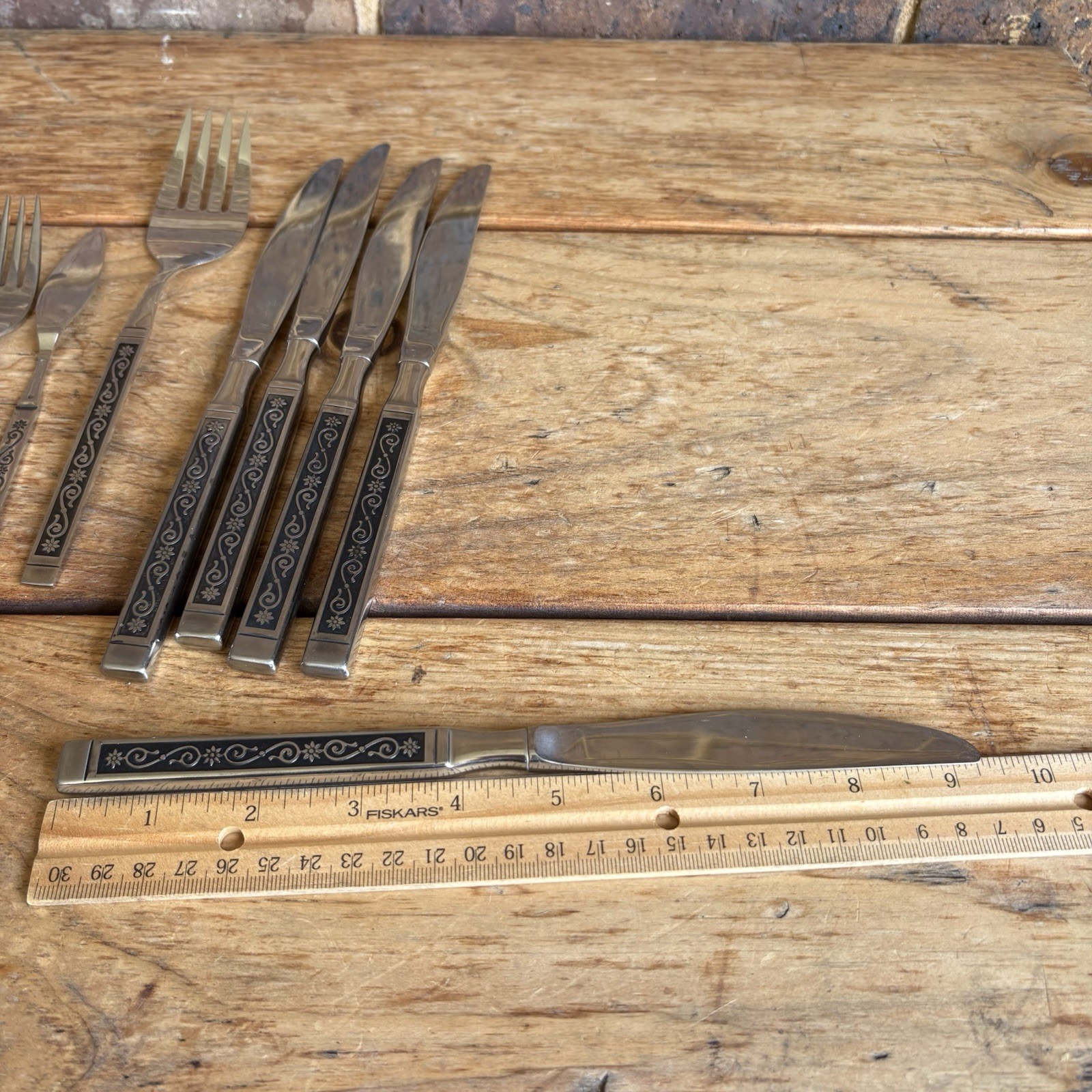 Oneida SSS flatware MIDNIGHT Stainless Set of 8 replacement pieces