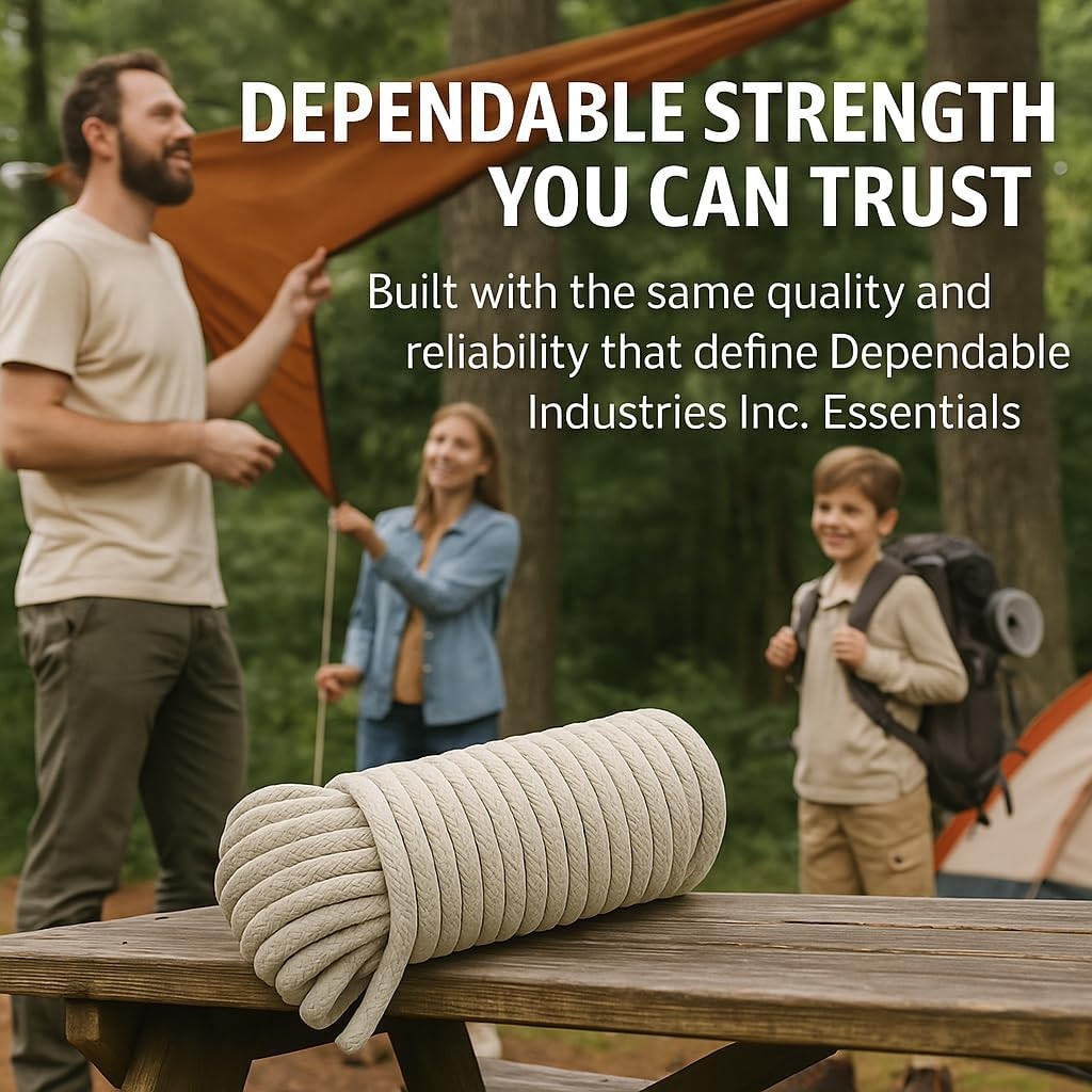 100 Ft Heavy Duty Braided Cotton Rope Clothesline Approximately #6 1/4" 6 Mm ...