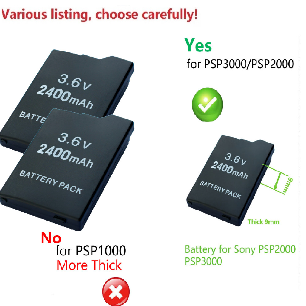 Battery for PSP SLIM & LITE PSP 2000 for PSP 2004 for PSP 3000 for PSP 3004 new