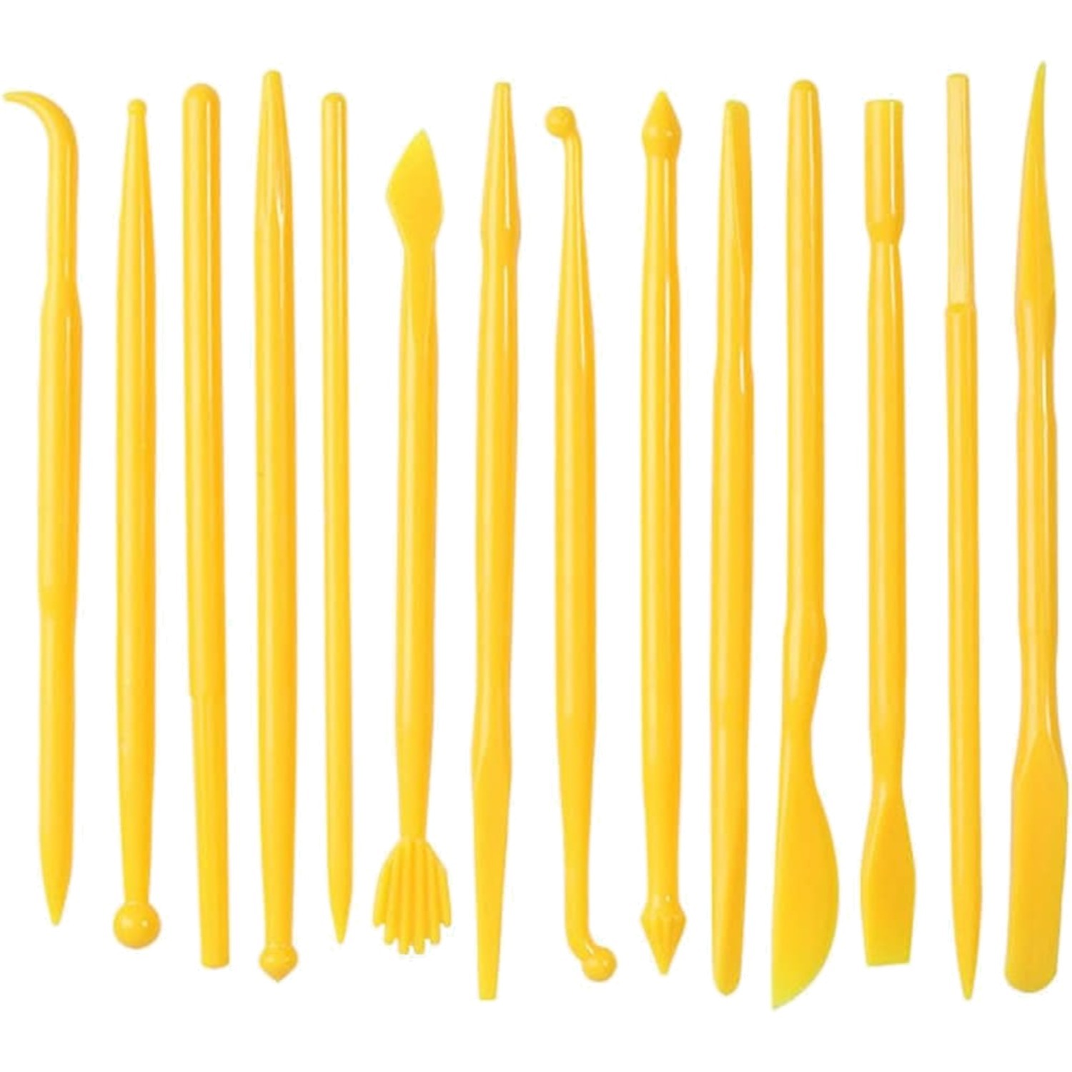 Pottery Modeling Tools Set, 14 Plastic Carving Instruments for Creative Projects