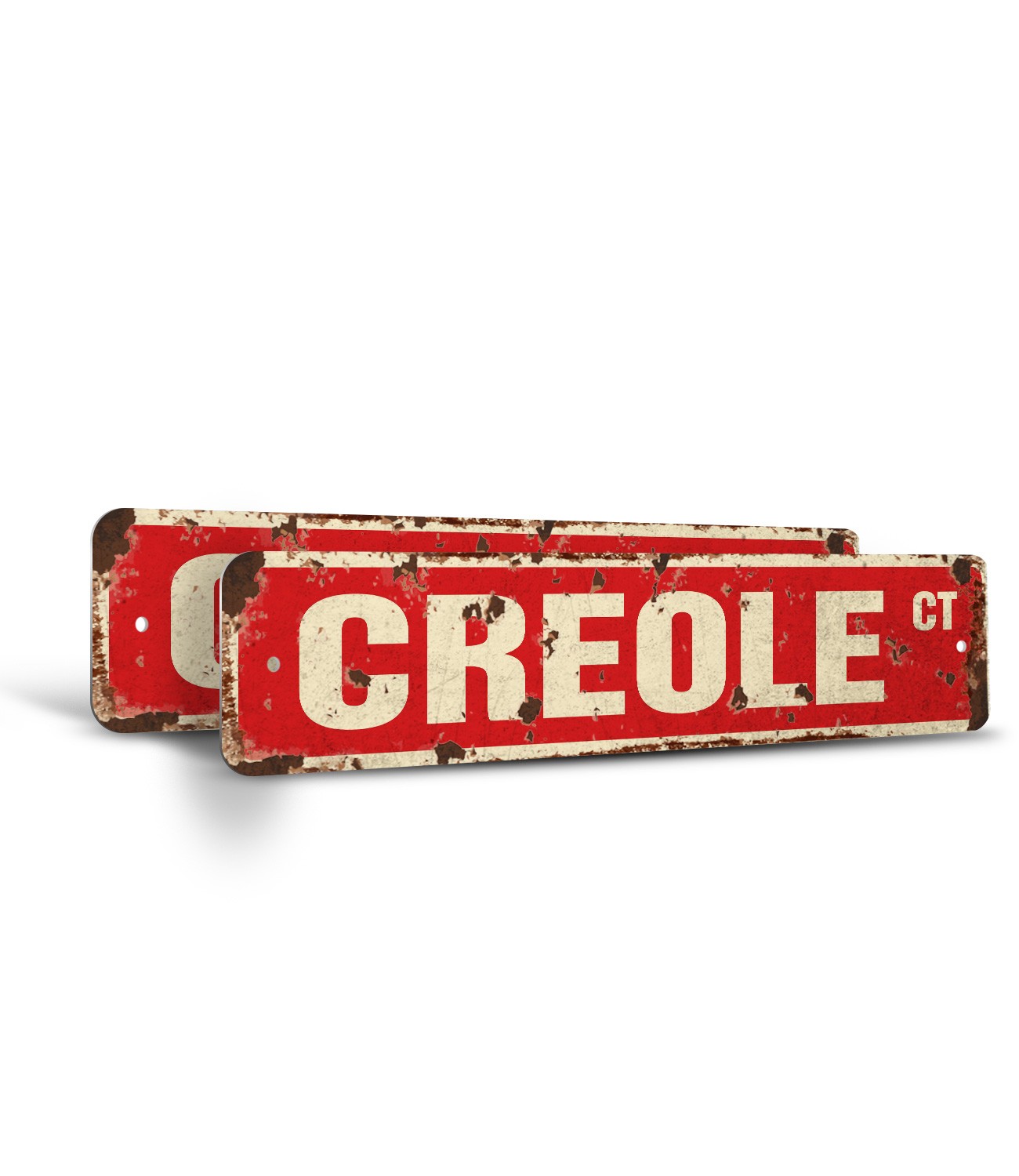 CREOLE Vintage Style Street Sign Plastic Metal NOLA Orleans jazz spicy food