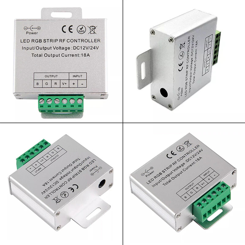 LED RGB Strip Controller 18A DC12V 24V RF Wireless Touch Remote Control Dimmer