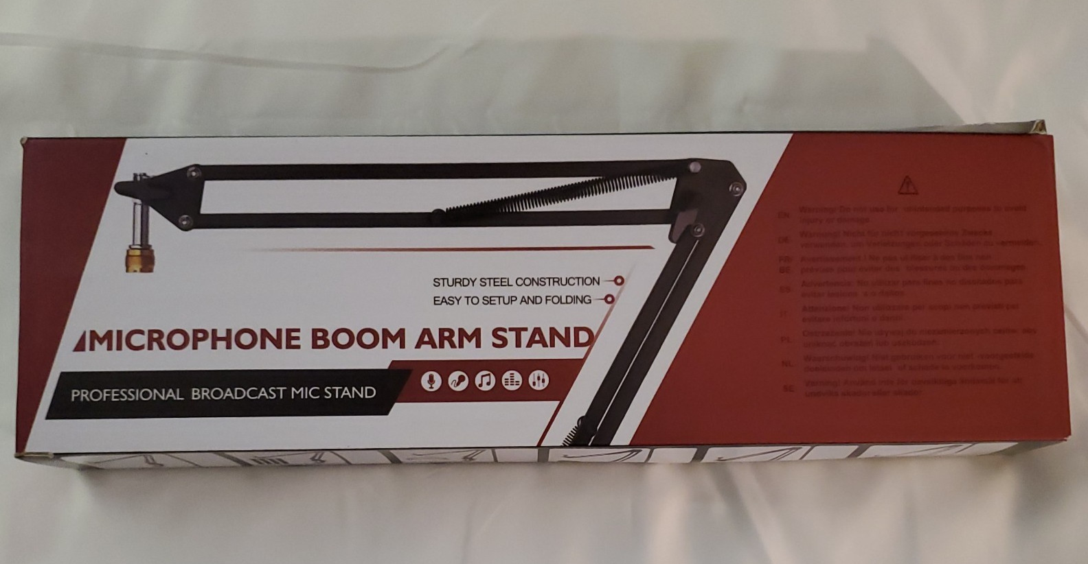 Youshares Microphone Boom Arm Stand Professional Broadcast Mic Stand