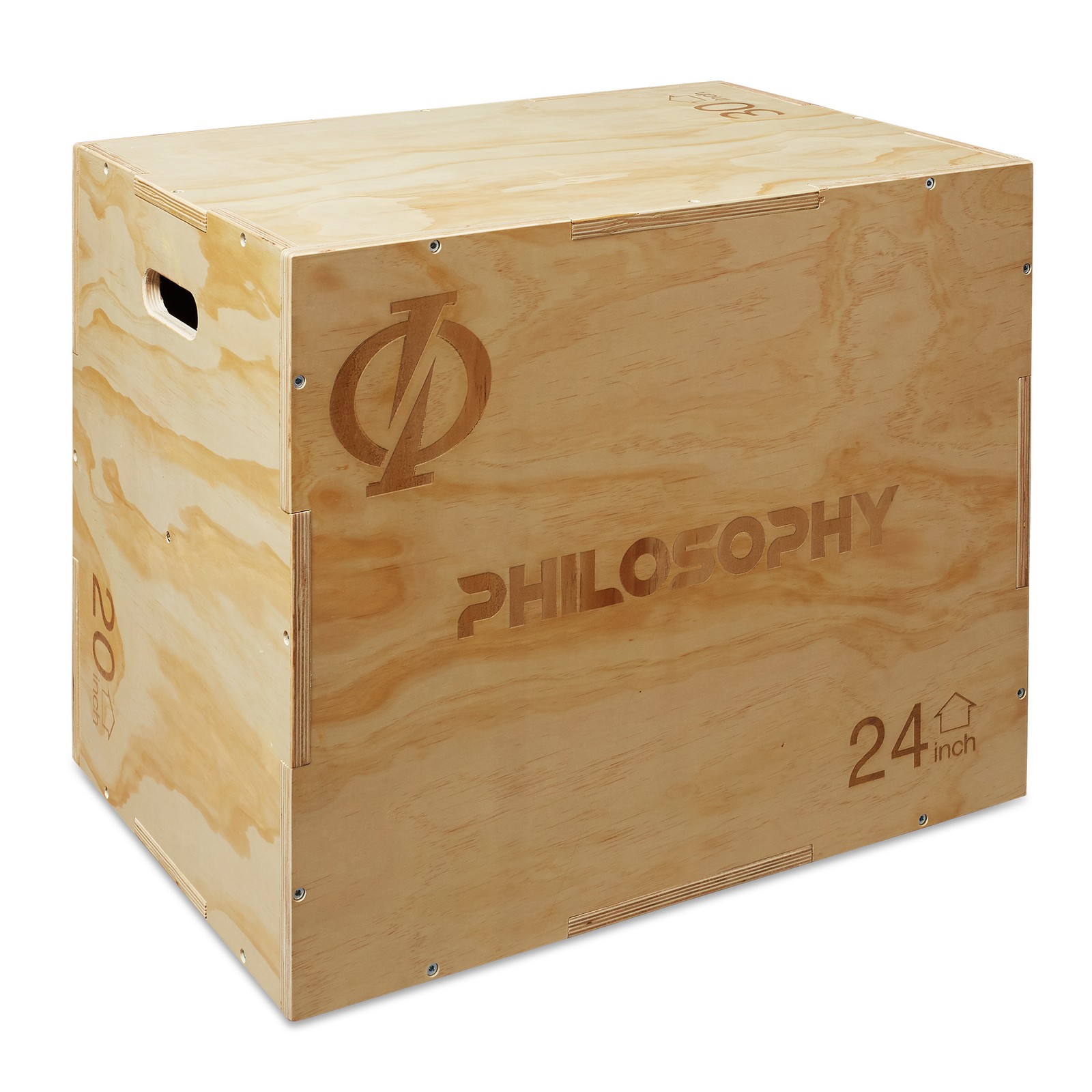 OPEN BOX - 3 in 1 Wood Plyometric Box, 30"x24"x20" for Training & Conditioning
