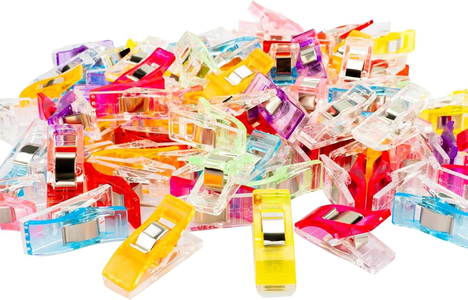 Multipurpose Sewing Clips, 100 Pcs 2.5x0.8x1.3 Centimeters, Assorted Colors