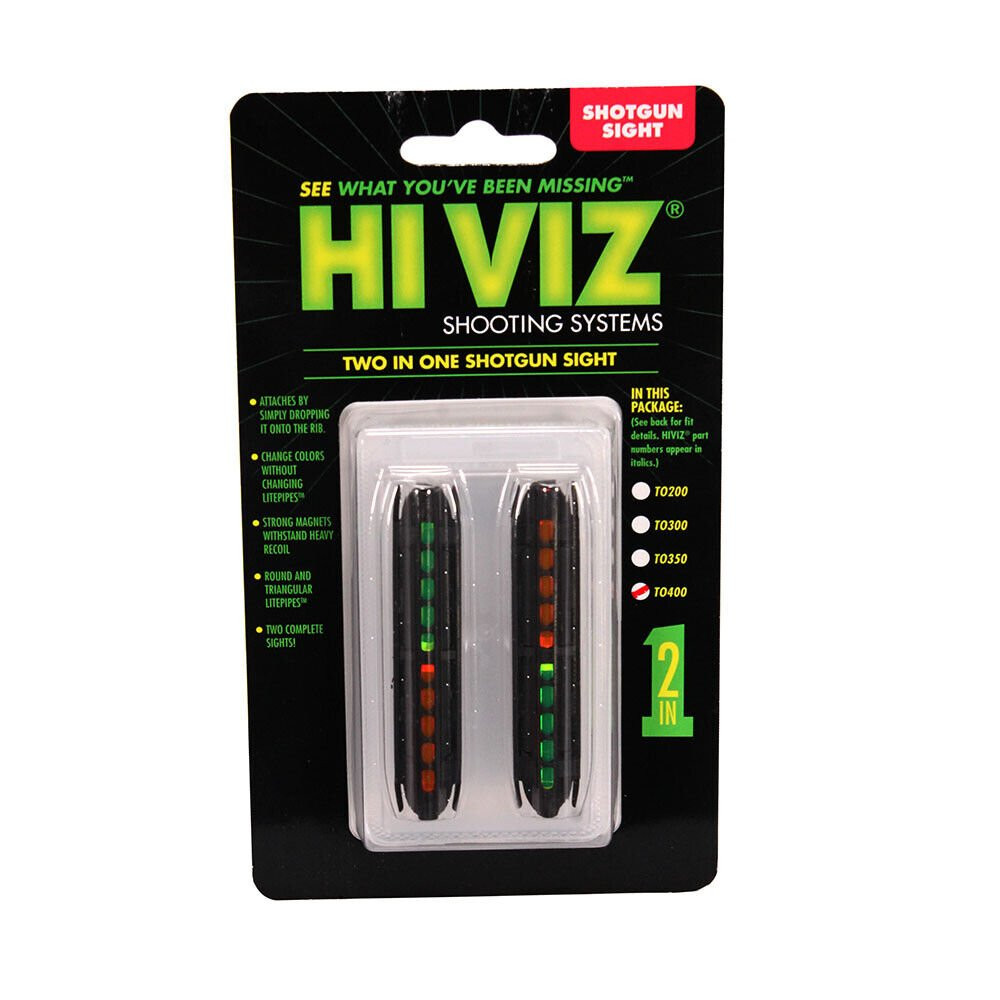 HiViz TO400 Magnetic Combo Shotgun Rib Sight .360"-.440"