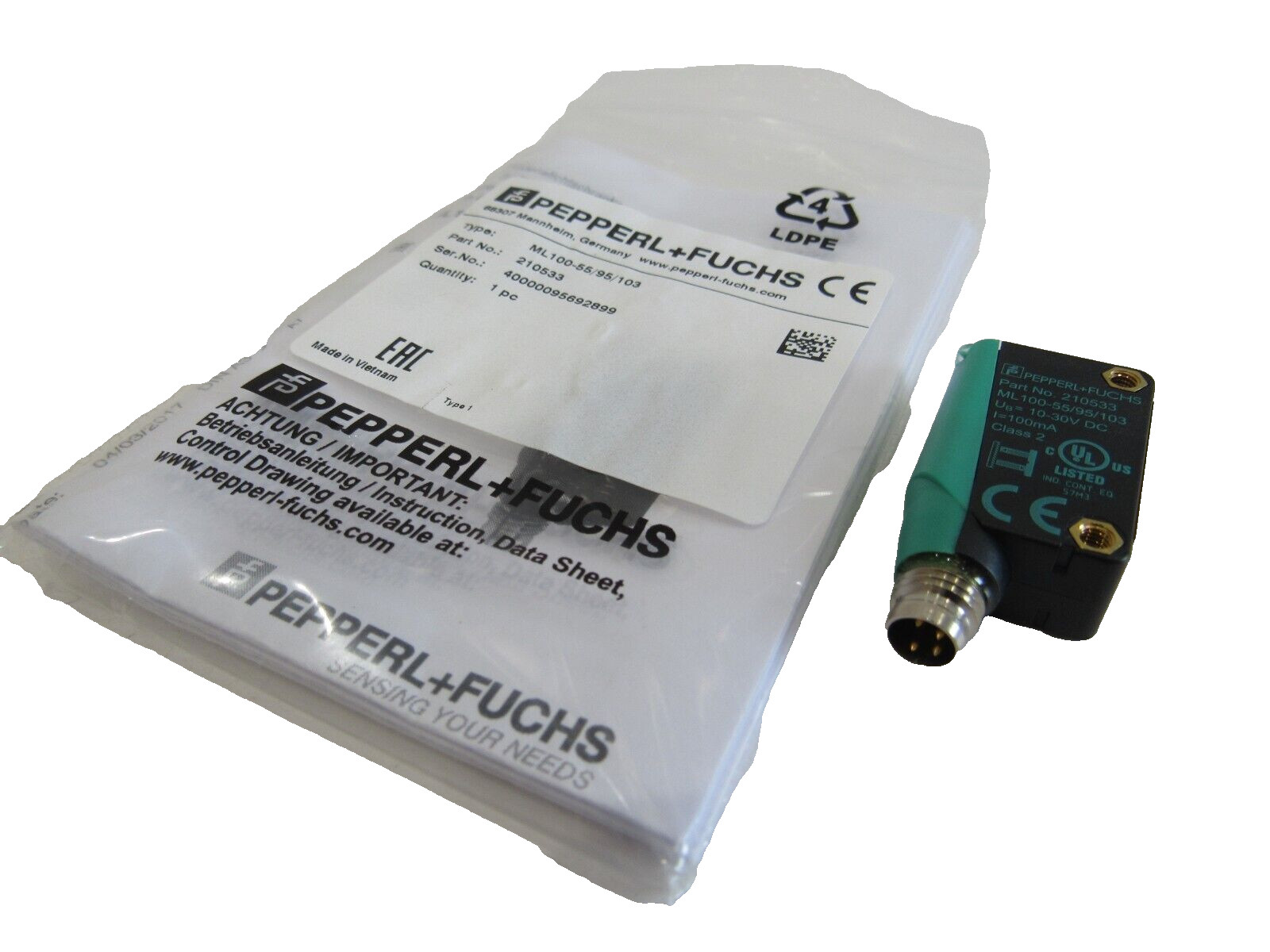 NEW PEPPERL+FUCHS ML100-55/95/103 PHOTOELECTRIC SENSOR 210533  ML1005595103