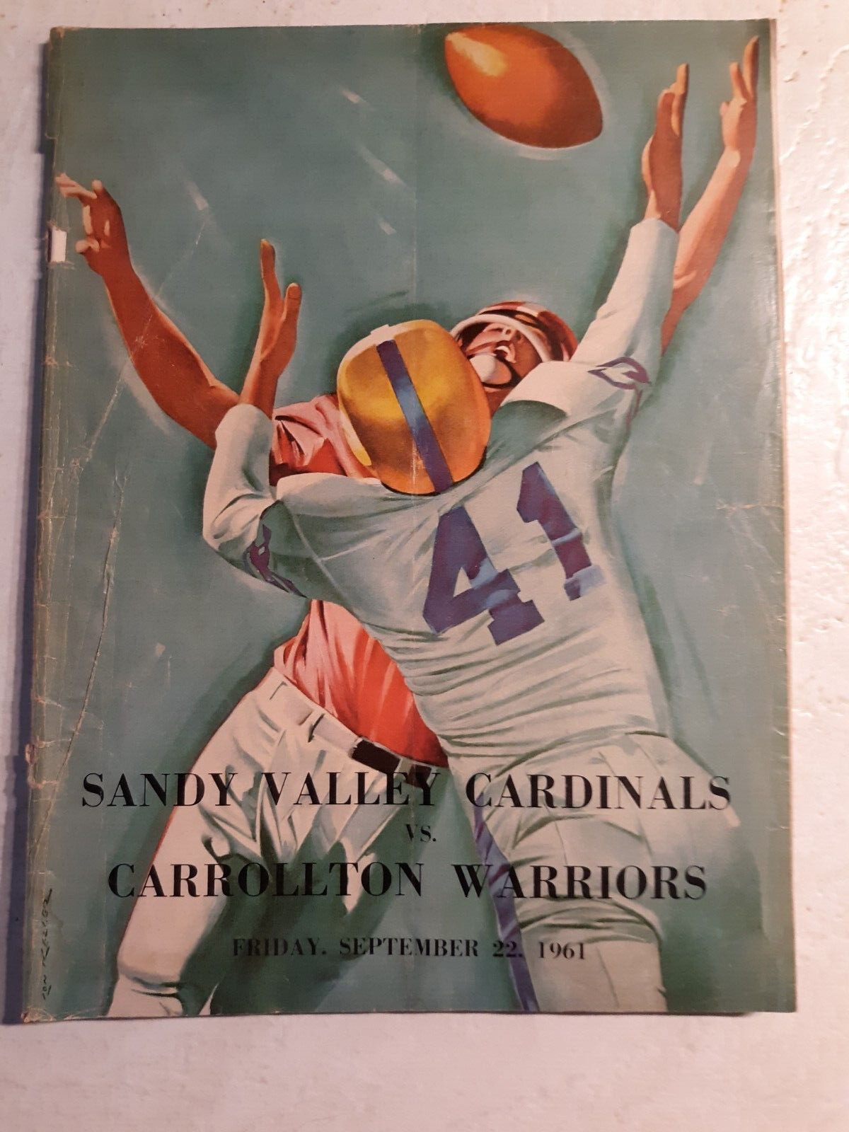 Ohio football program Sandy Valley Cardinals vs Carrollton Warriors Sept 22 1961