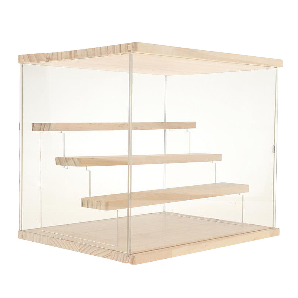 4-Layer Showcase Storage Box Dust-proof Stairs Acrylic Display Case Clear Box