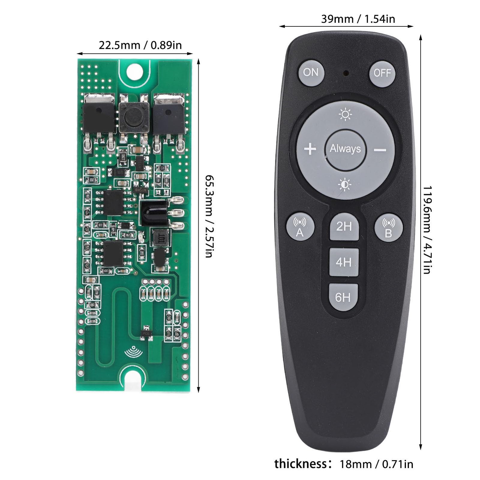 Circuit Board Remote Controller Solar Light Module Adjustable Brightness LED