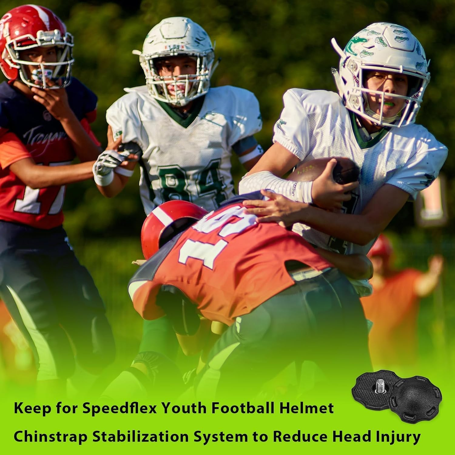 Football Helmet Thumb Screws Compatible with Riddell Speedflex Chinstrap Thumb