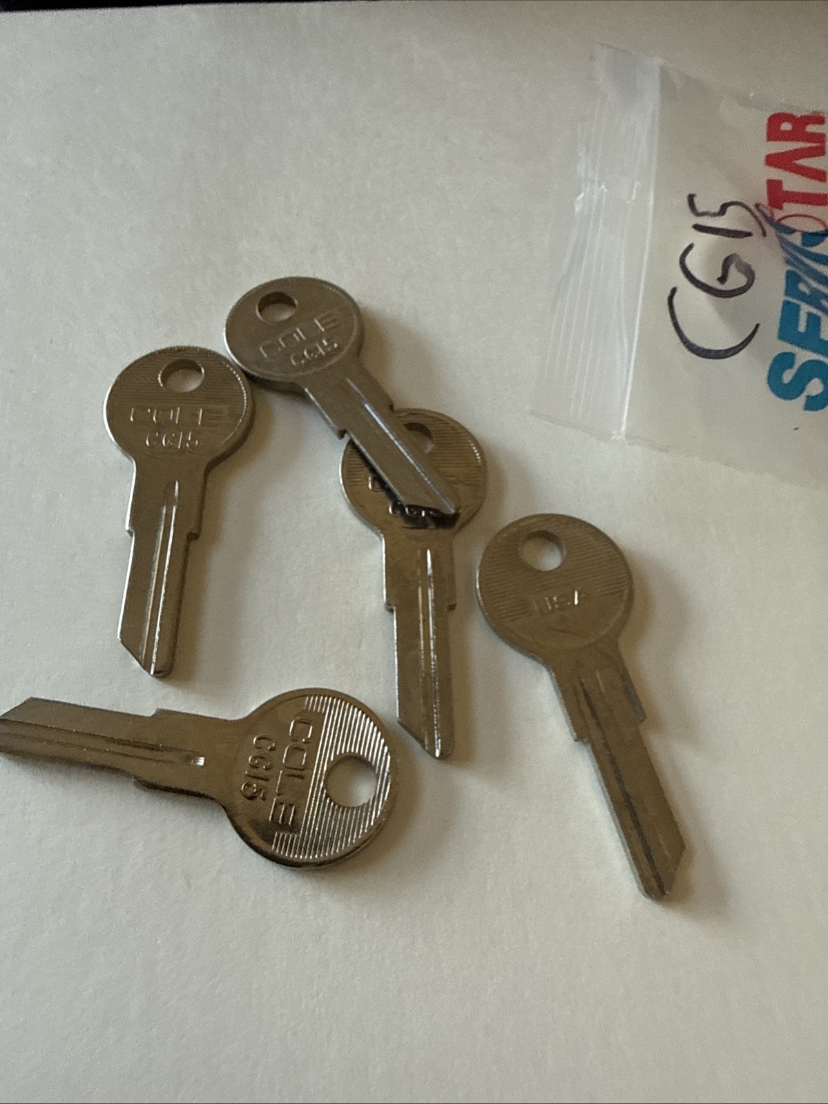 Lot Of 5: CG-15 Cole Key Blank Made in USA